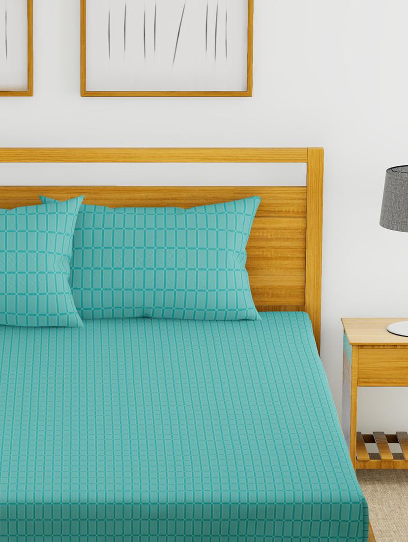 cotton king size double bedsheet with 2 pillow covers - 16785906 - Zoom Image - 3