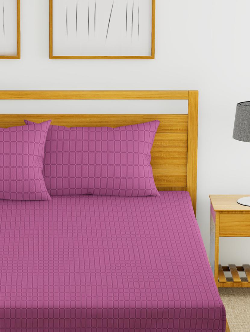cotton king size double bedsheet with 2 pillow covers - 16785907 - Zoom Image - 3