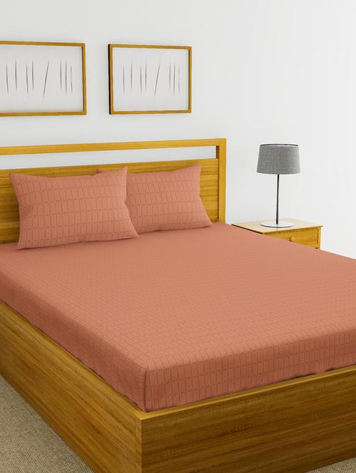 cotton king size double bedsheet with 2 pillow covers - 16785909 - Standard Image - 1
