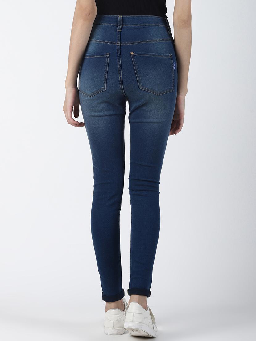 high rise stone washed jeans - 16786014 - Zoom Image - 3