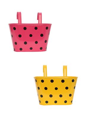 oval hanging dotted railing planters (set of 2) - 16786332 - Standard Image - 3