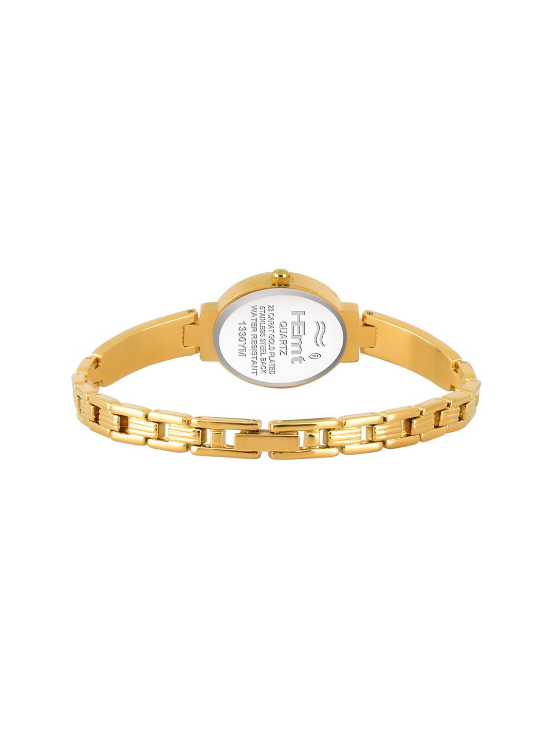 hemt white dial analog women's watch-hm-lr045-wht-gld-ch - 16787196 - Zoom Image - 3