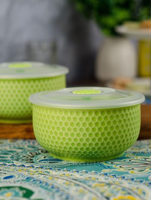 porcelain bowl with plastic lid (set of 2) - 16788677 - Very Small Image - 1