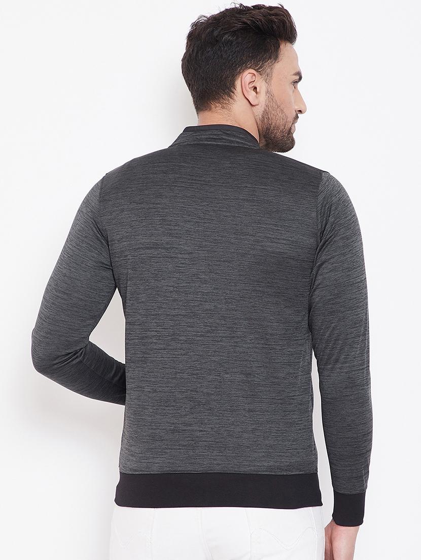 grey solid casual jacket - 16789182 - Zoom Image - 3
