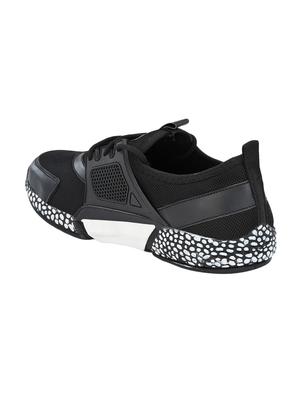 black mesh lace up shoes - 16789801 - Standard Image - 3
