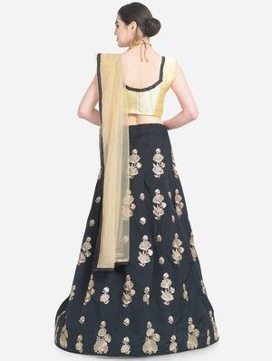 embroidered a-line lehenga - 16791381 - Standard Image - 3