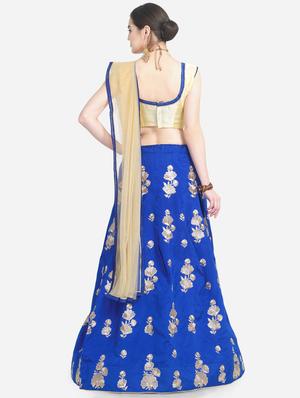 embroidered a-line lehenga - 16791382 - Standard Image - 3