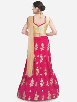 embroidered a-line lehenga - 16791383 - Standard Image - 3