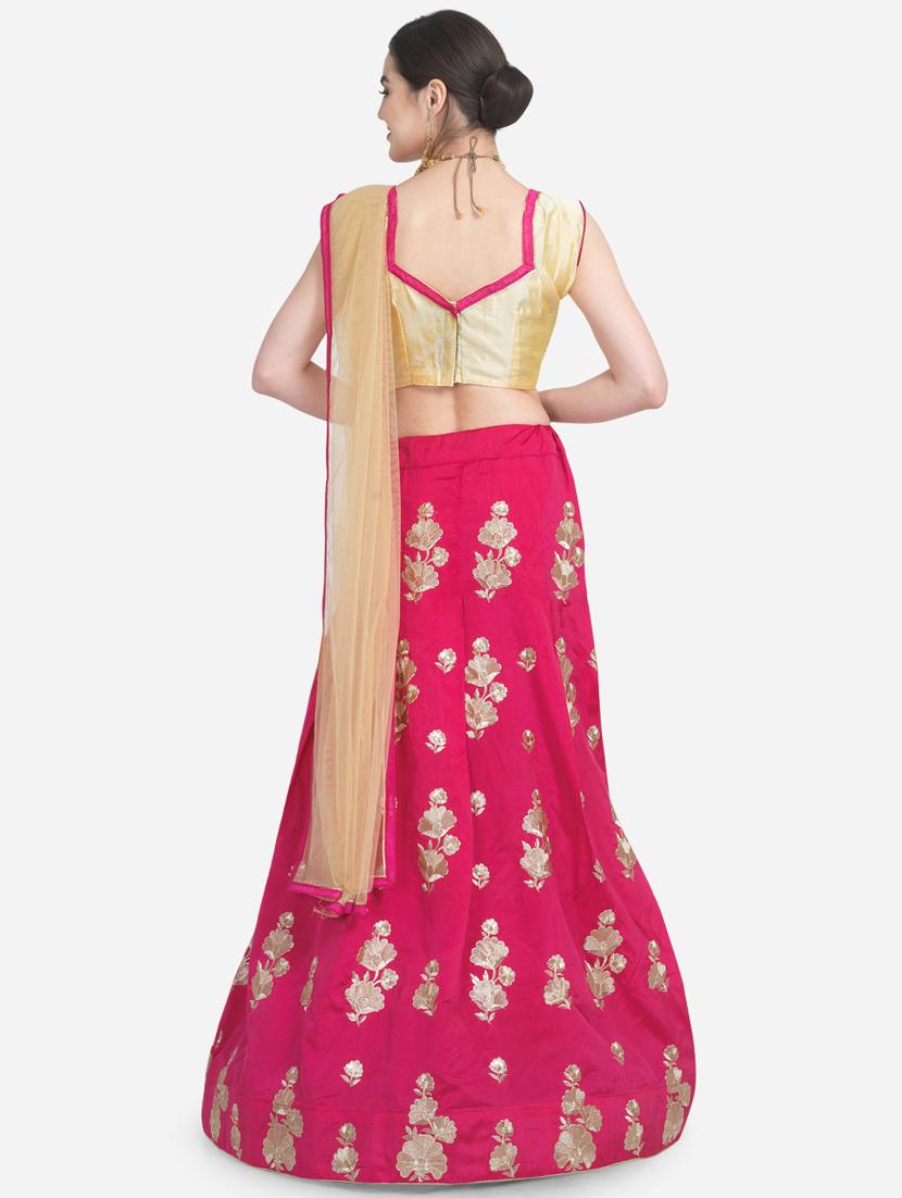 embroidered a-line lehenga - 16791383 - Zoom Image - 3