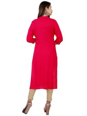 solid straight kurta - 16791914 - Standard Image - 3