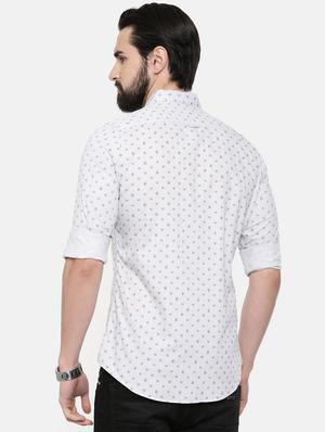 white printed casual shirt - 16792760 - Standard Image - 3