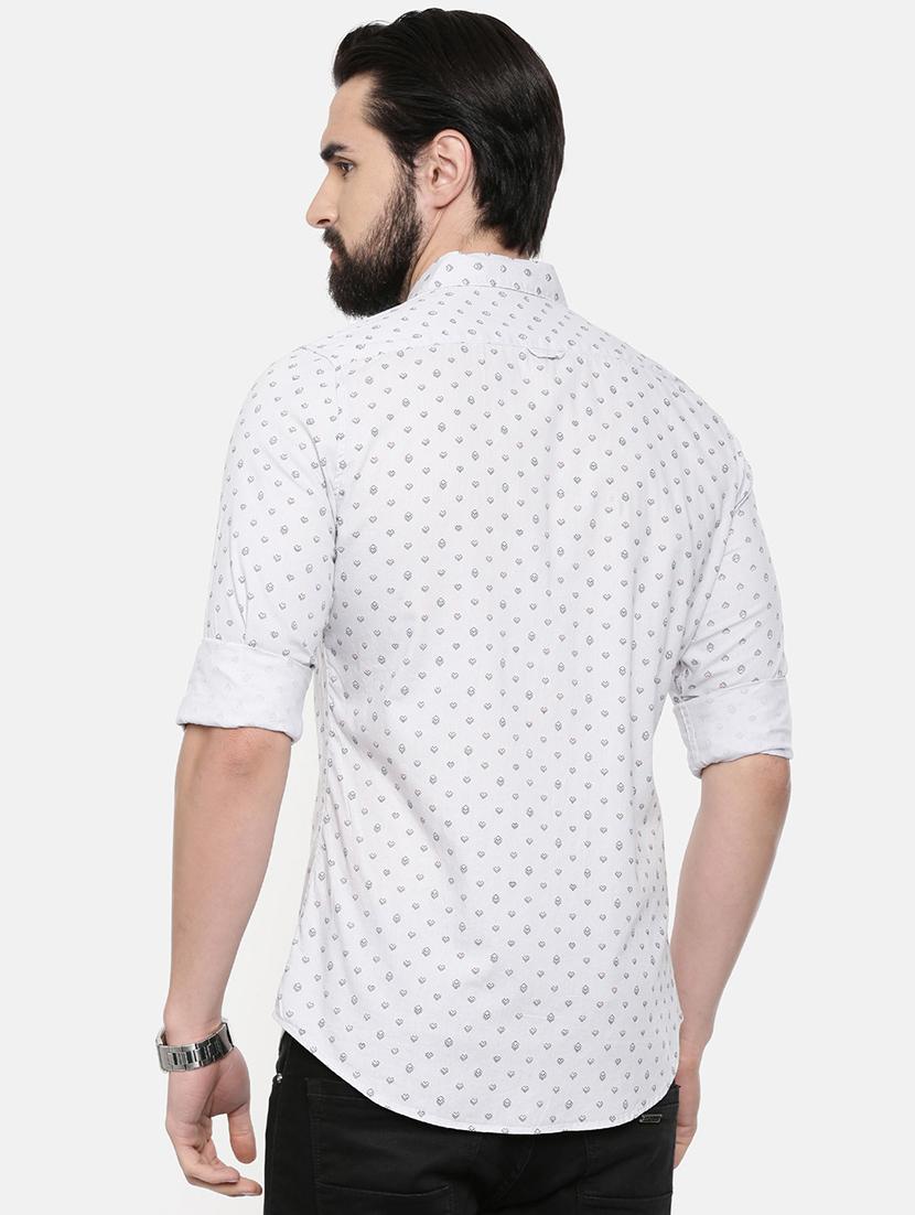 white printed casual shirt - 16792760 - Zoom Image - 3