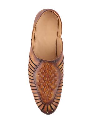 tan leatherette slip on jutis - 16792834 - Standard Image - 3