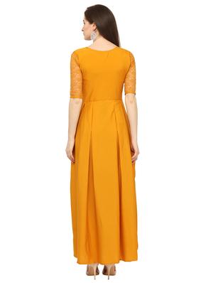 round neck floral panel maxi dress - 16793450 - Standard Image - 3