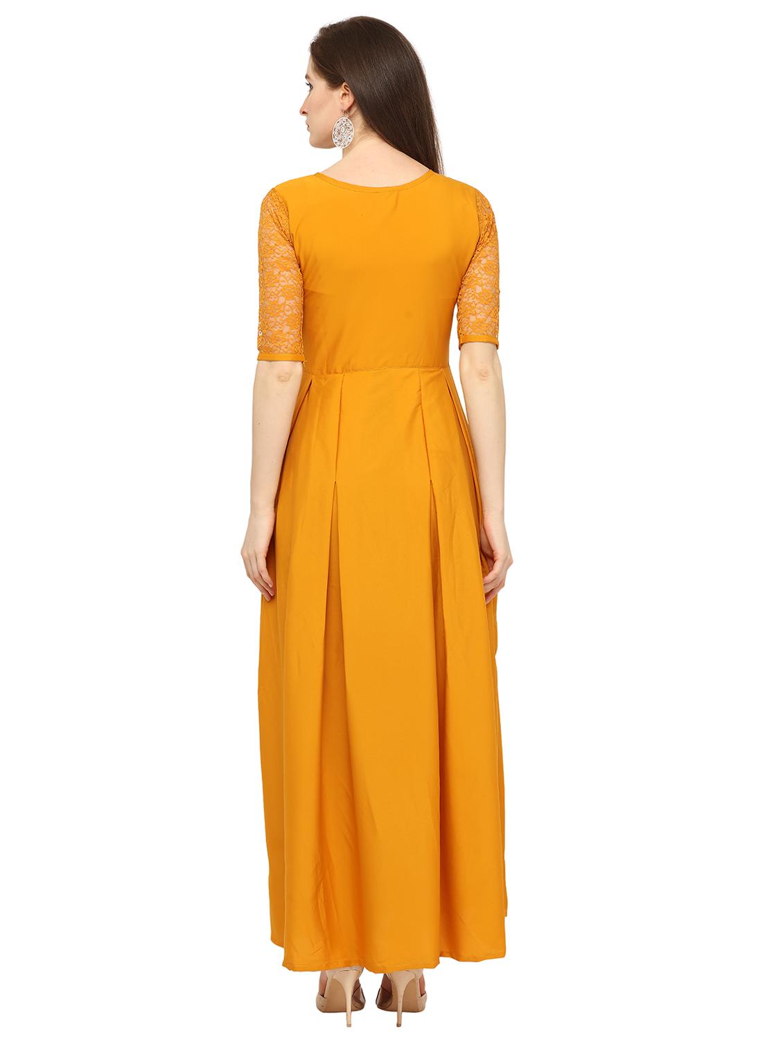 round neck floral panel maxi dress - 16793450 - Zoom Image - 3