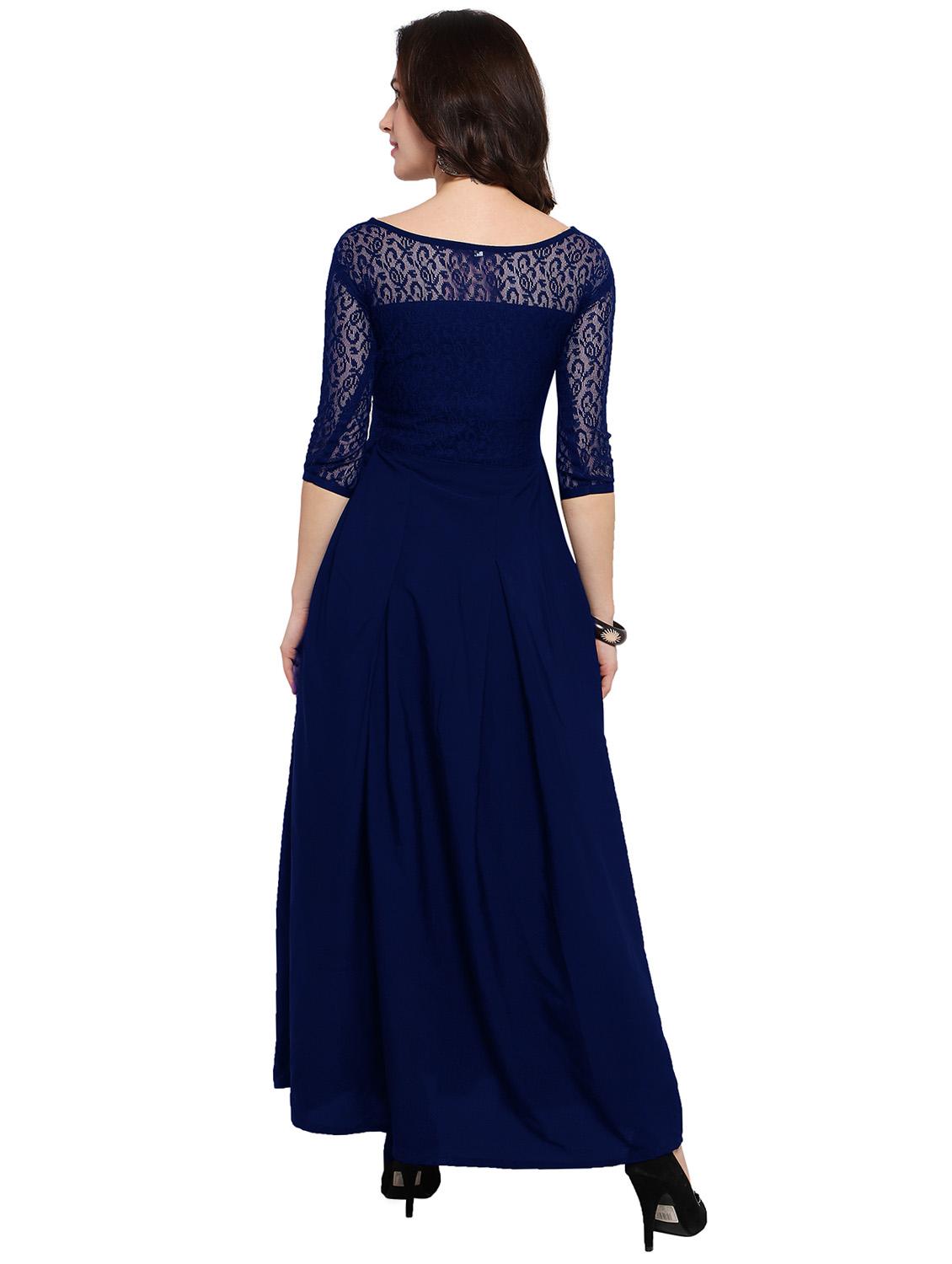boat neck laced maxi dress - 16793508 - Zoom Image - 3