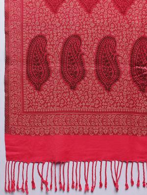 paisley woolen stole - 16796669 - Standard Image - 3