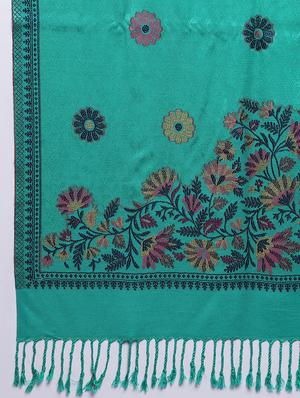 floral wool stole - 16796679 - Standard Image - 3