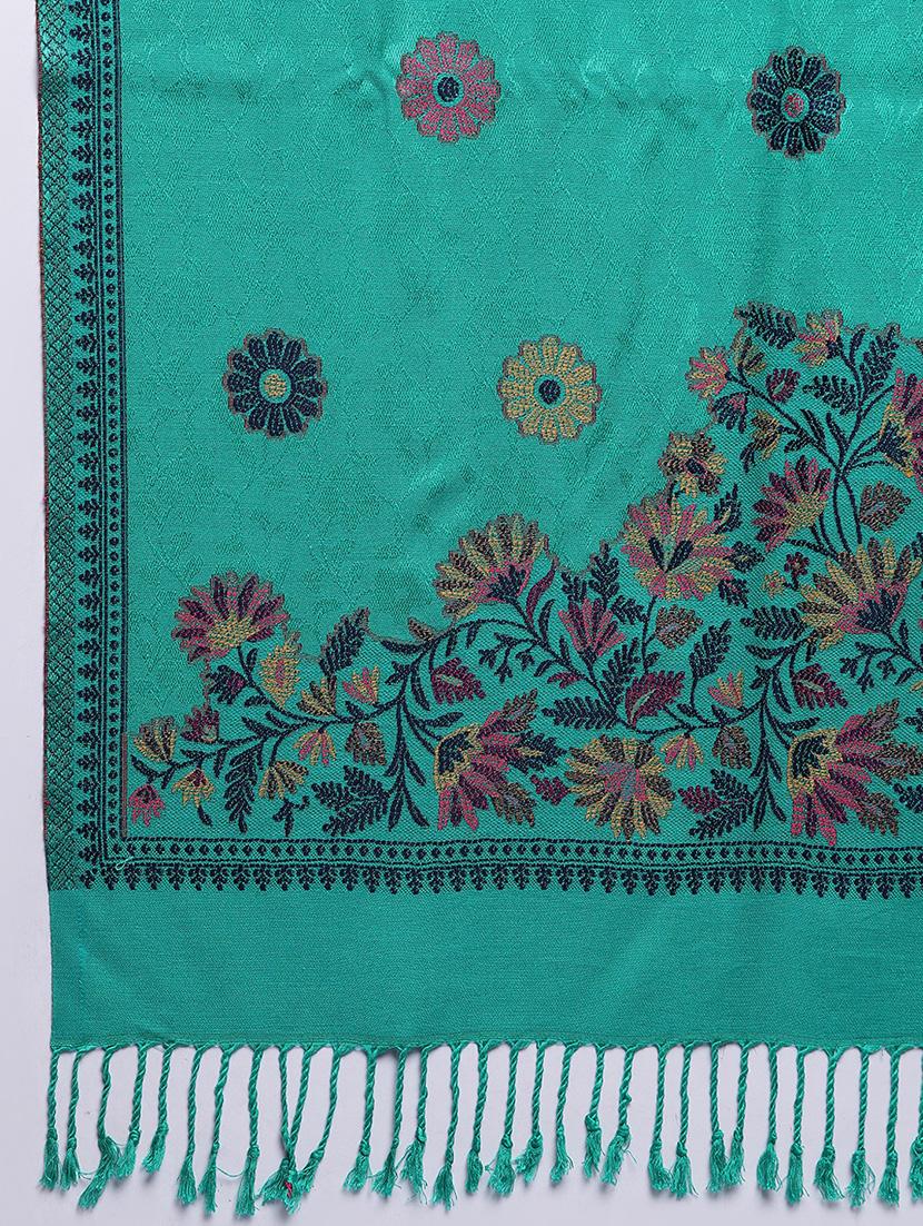 floral wool stole - 16796679 - Zoom Image - 3
