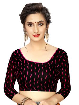 bordered printed saree with blouse - 16796755 - Standard Image - 3