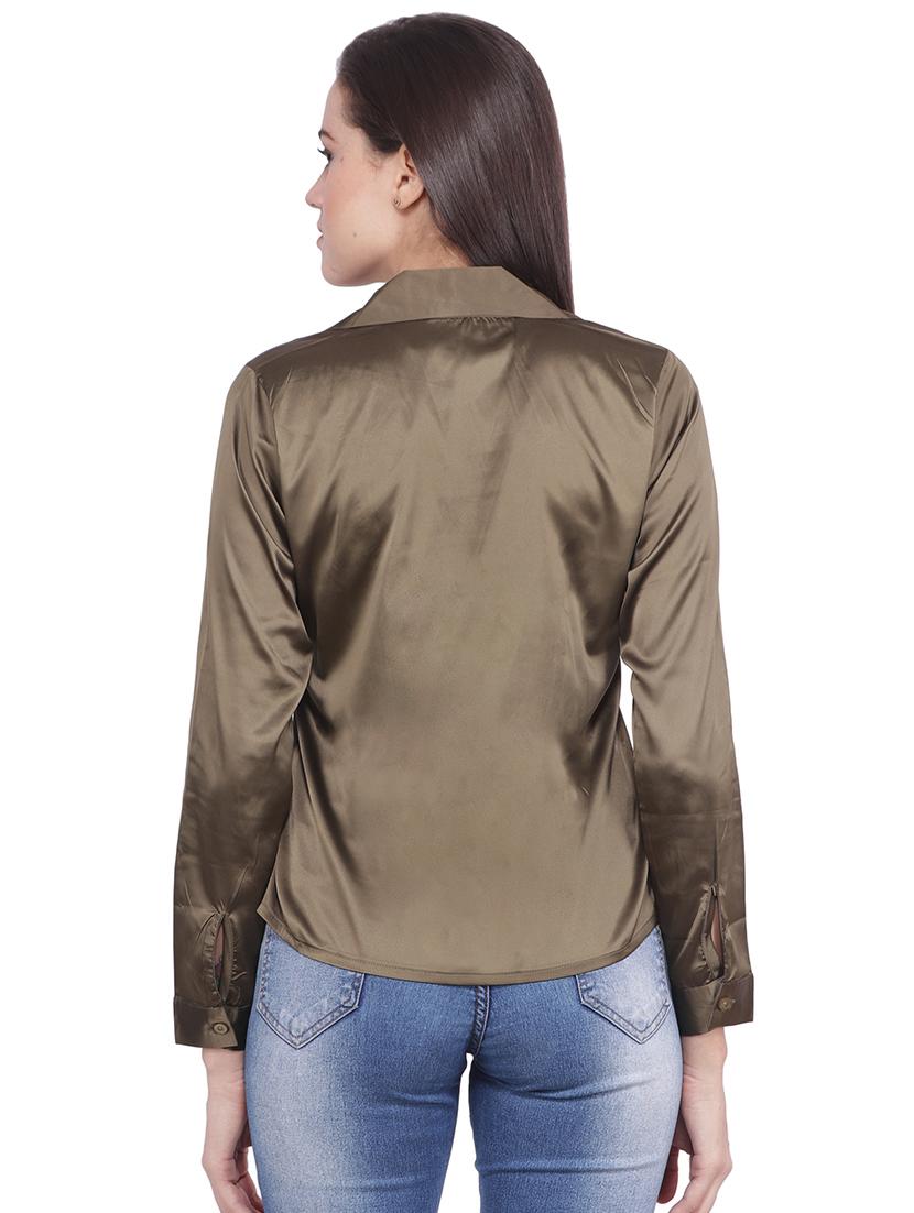 button up solid shirt - 16796880 - Zoom Image - 3