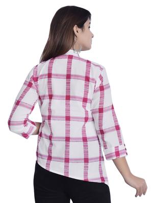 checkered asymmetric kurti - 16797237 - Standard Image - 3