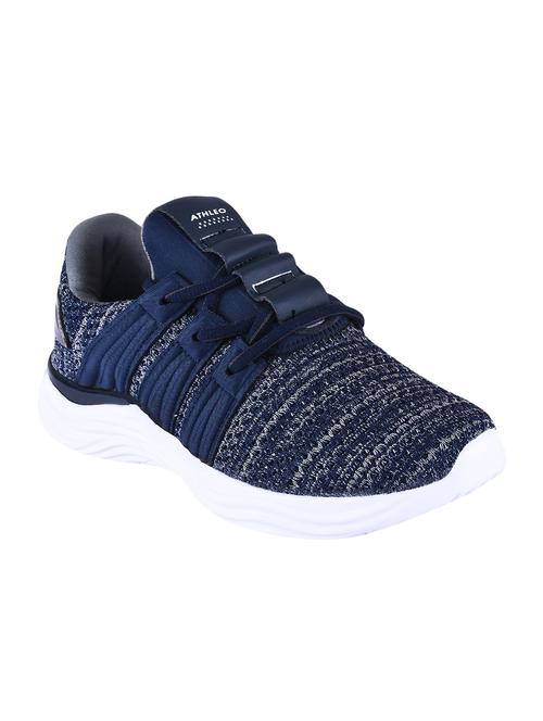 navy lace-up sports shoes - 16797243 - Standard Image - 1