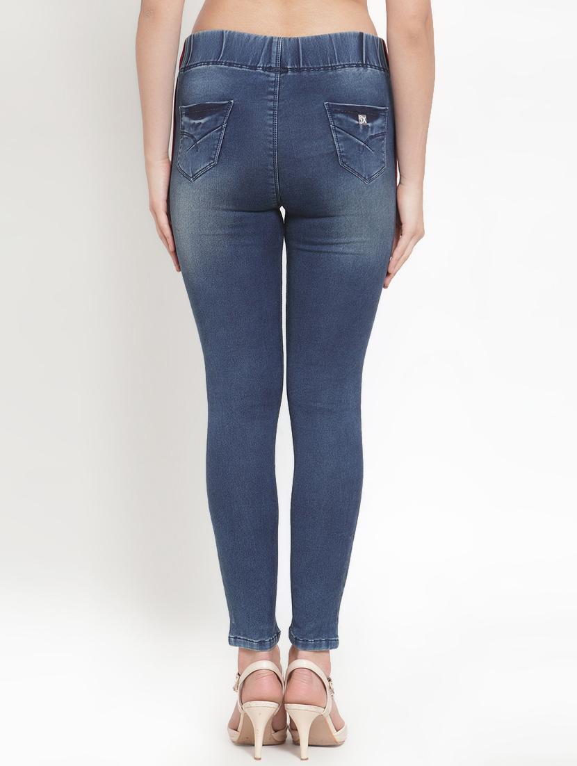 high rise side taped jeggings - 16797688 - Zoom Image - 3