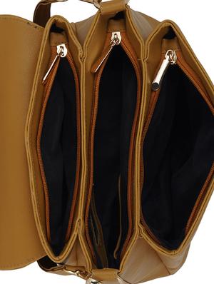 yellow leatherette regular sling bag - 16798060 - Standard Image - 3