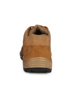 tan leatherette low ankle boots - 16798304 - Standard Image - 3