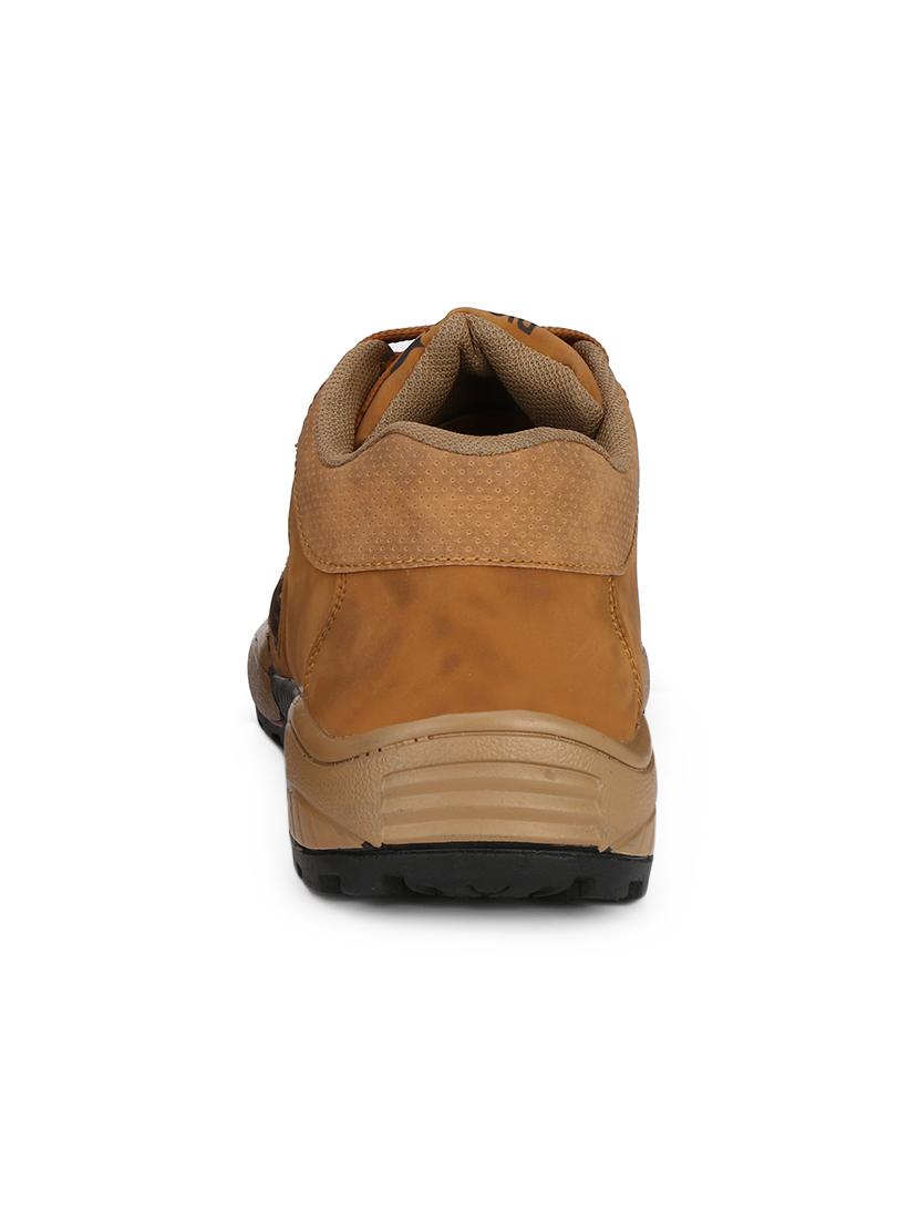 tan leatherette low ankle boots - 16798304 - Zoom Image - 3