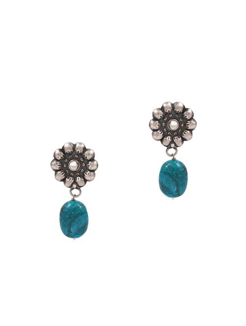 blue silver drop earring - 16798612 - Standard Image - 1