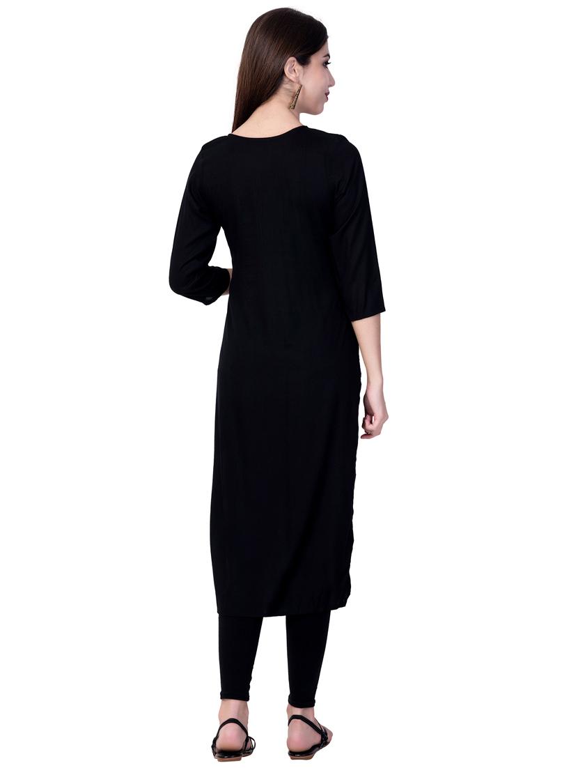 embroidered straight kurta - 16799346 - Zoom Image - 3