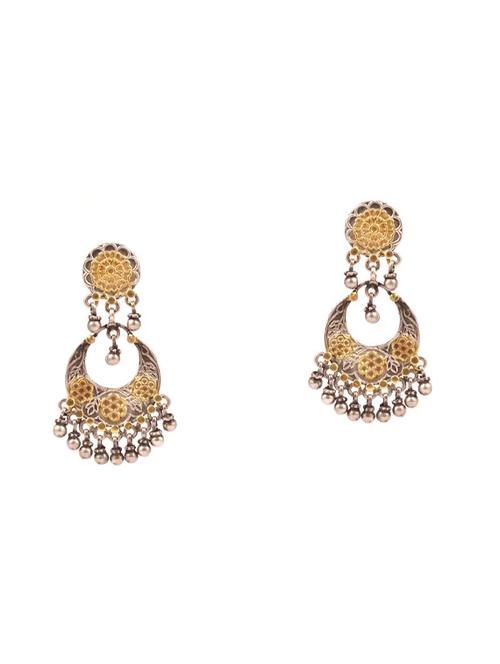gold silver drop earring - 16799377 - Standard Image - 1