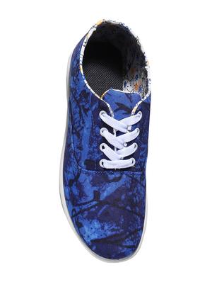 blue canvas lace up sneakers - 16800760 - Standard Image - 3