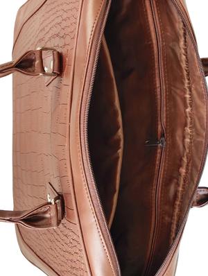 brown leatherette laptop laptop bag - 16800767 - Standard Image - 3