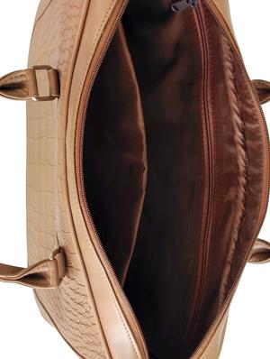brown leatherette laptop laptop bag - 16800769 - Standard Image - 3