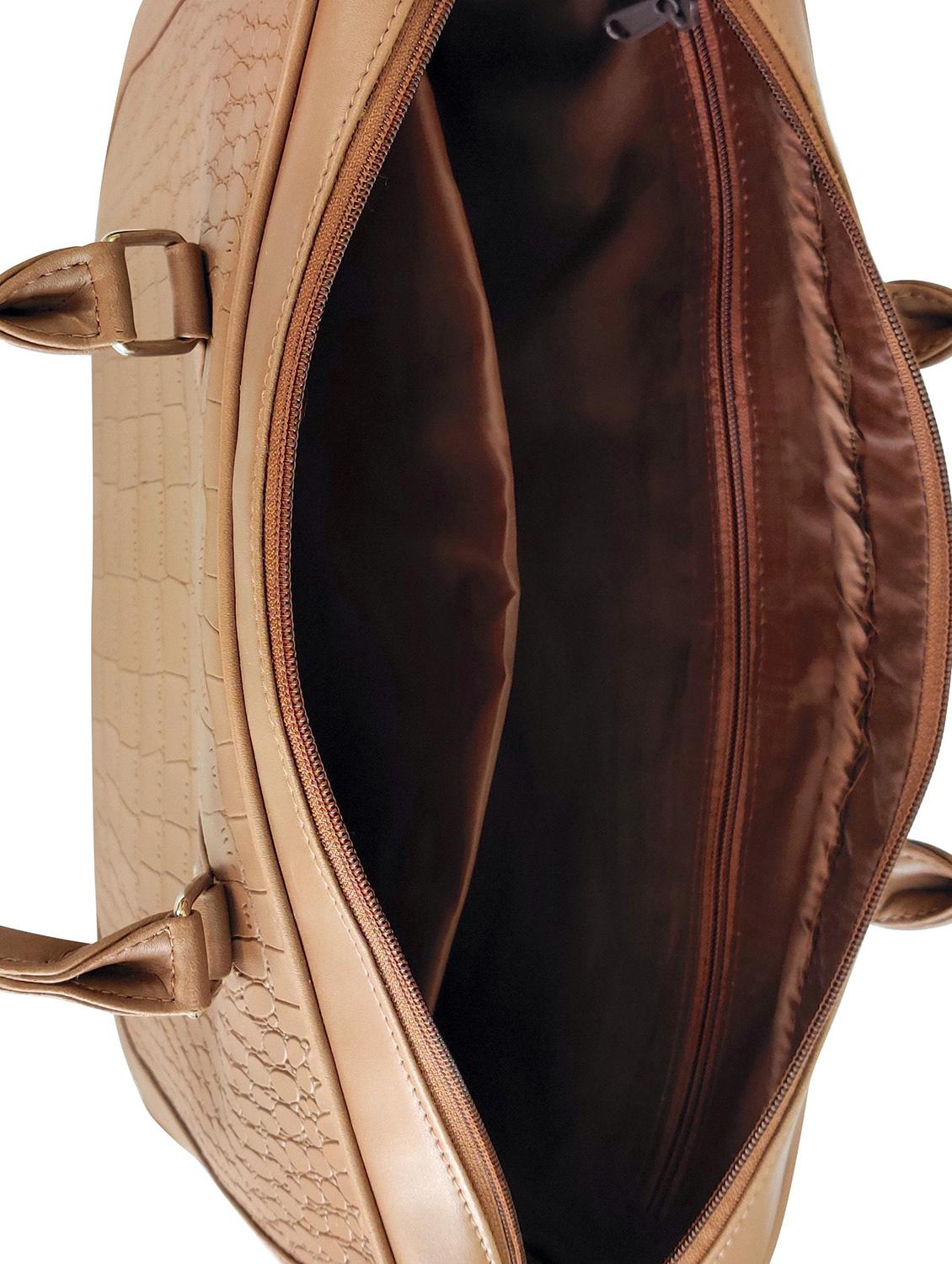 brown leatherette laptop laptop bag - 16800769 - Zoom Image - 3