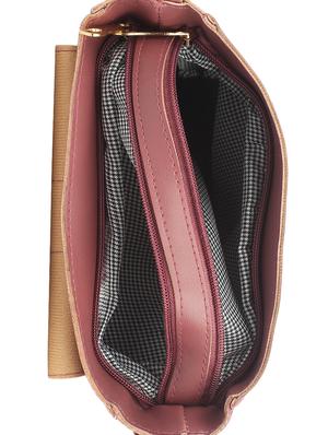 pink leatherette regular sling bag - 16801088 - Standard Image - 3