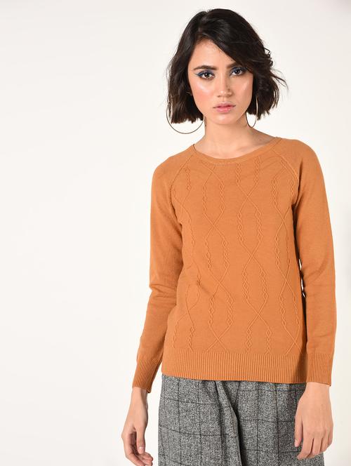 round neck wool blend pullover - 16801865 - Very Small Image - 1