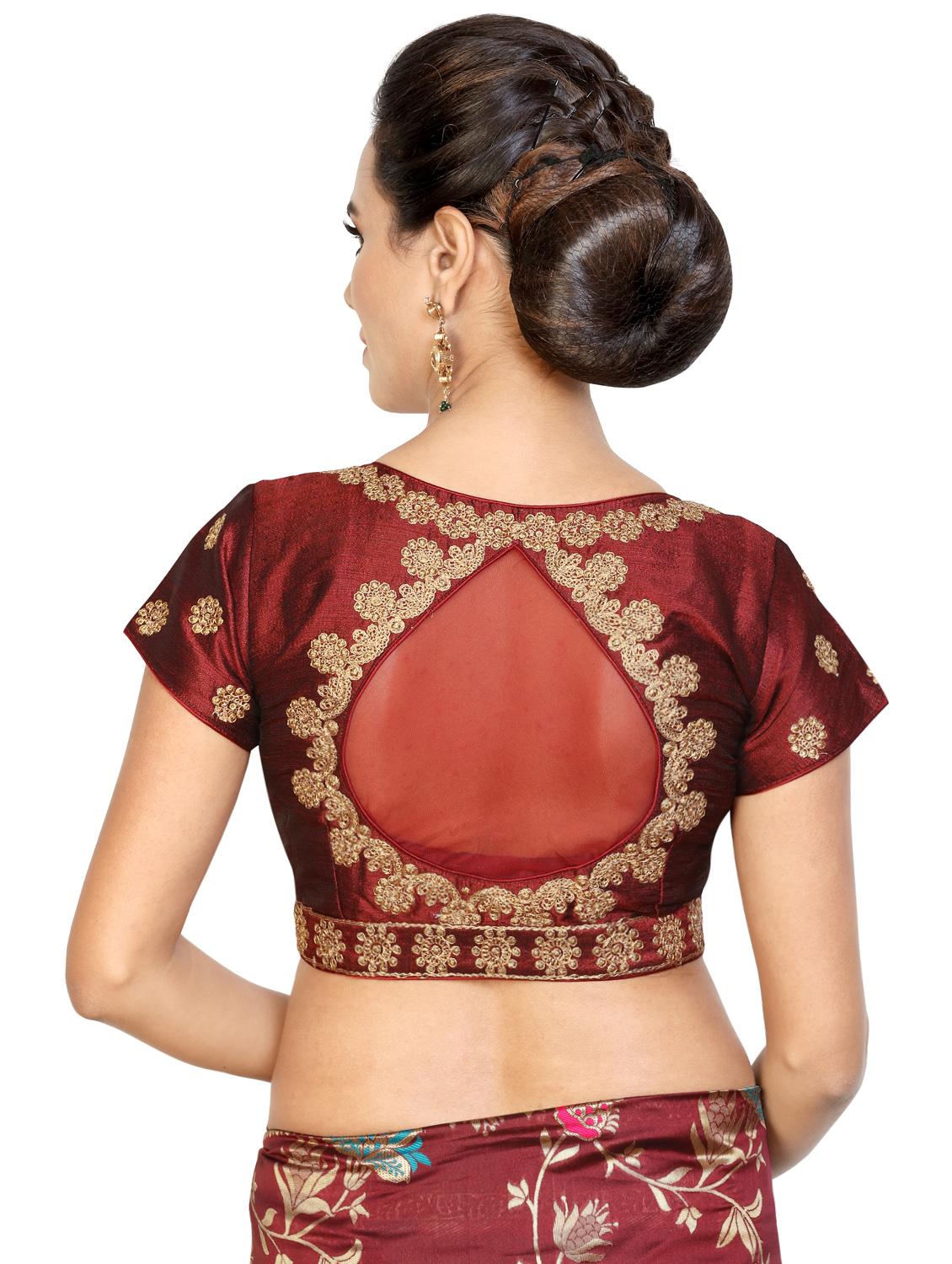 back detail embroidered blouse - 16803915 - Zoom Image - 3