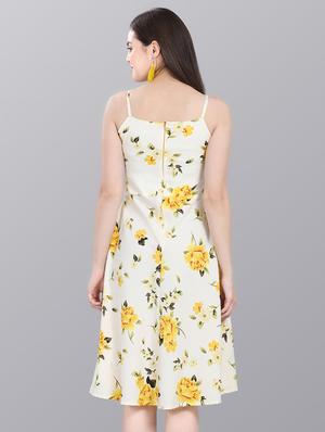 came neck floral flared dress - 16803979 - Standard Image - 3