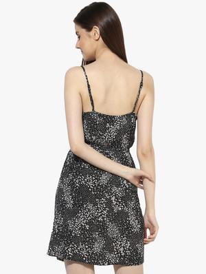cami neck printed a-line dress - 16804718 - Standard Image - 3