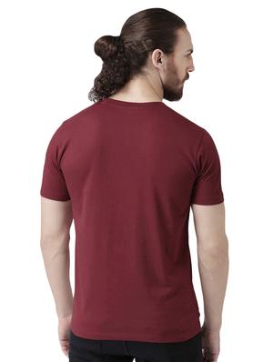 maroon typographic chest printed t-shirt - 16807108 - Standard Image - 3
