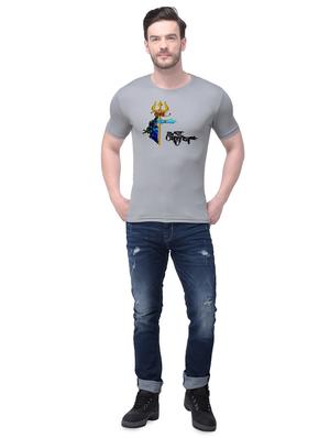 grey typographic chest printed t-shirt - 16808047 - Standard Image - 3