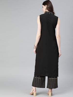 solid kurta palazzo set - 16808497 - Standard Image - 3