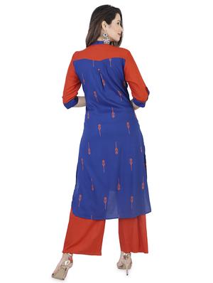 printed kurta palazzo set - 16810054 - Standard Image - 3