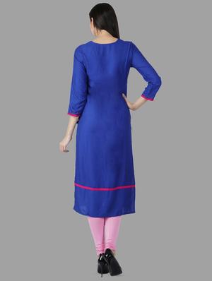 embroidered straight kurta - 16810420 - Standard Image - 3
