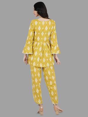 floral kurta dhoti set - 16810435 - Standard Image - 3