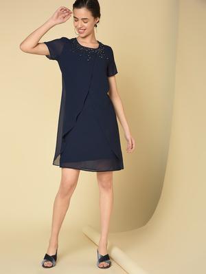 pearl embellished a-line dress - 16810970 - Standard Image - 3